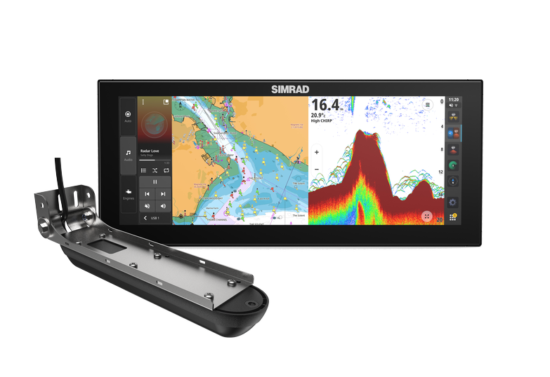 Simrad NSX 3012UW Kartenplotter mit Active Imaging 3-in-1 Geber