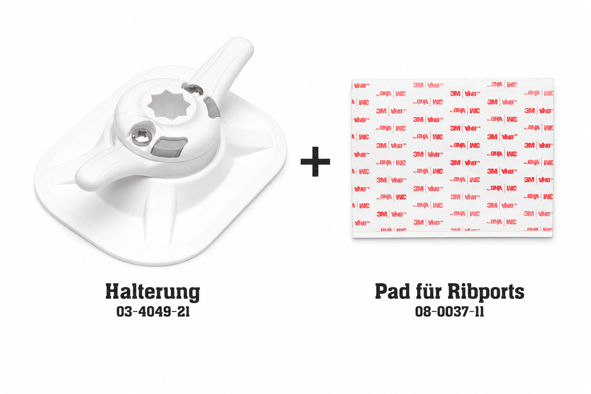 Set: Railblaza Halterung Cleatport Ribmount + VHB 3M Pad – Ansicht 3