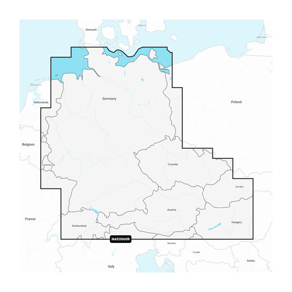 Navionics+ EU060R Germany, Germany Lakes and Rivers Digital Nautical Chart Regular