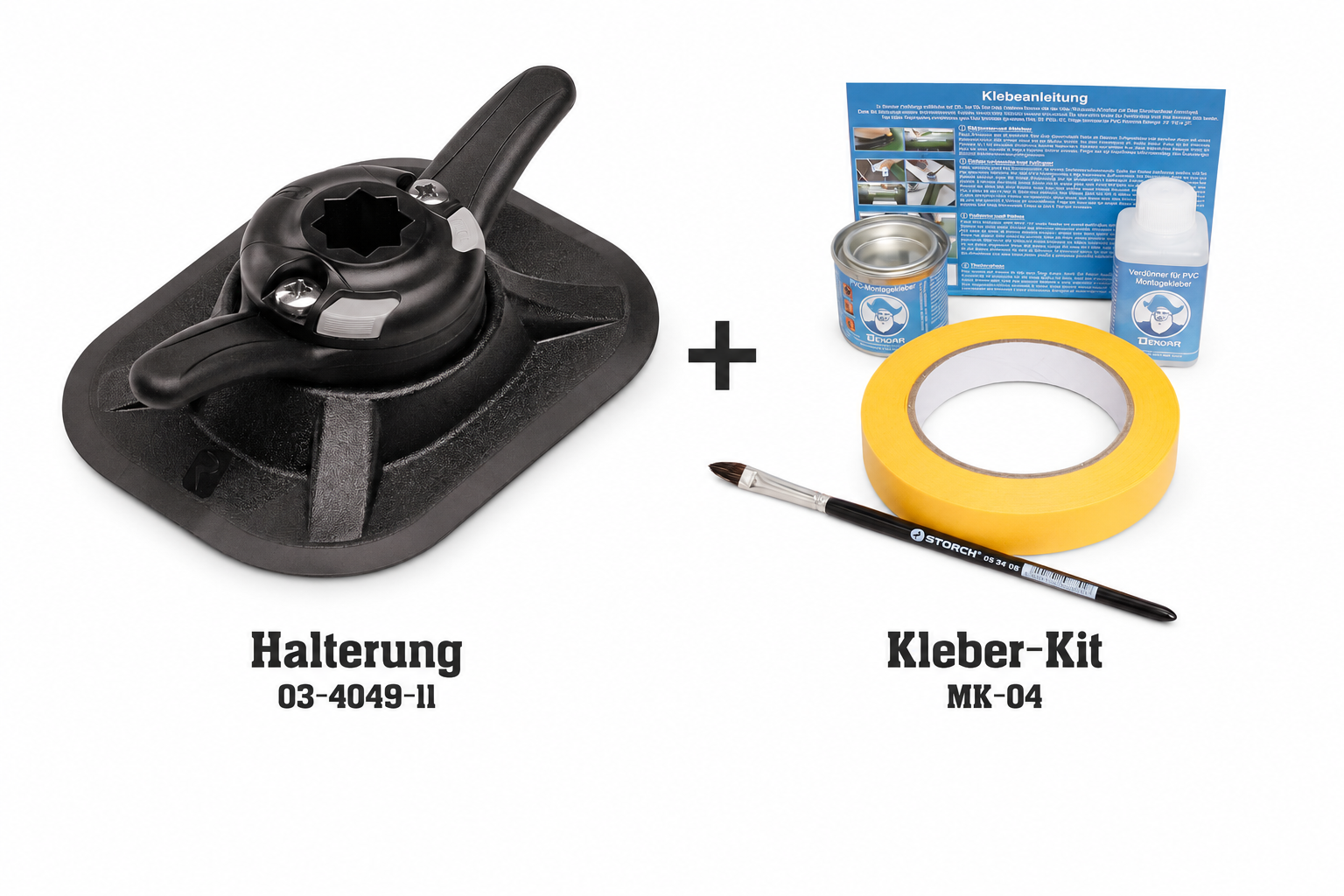 Set: Railblaza Halterung Cleatport Ribmount + Kleber Kit