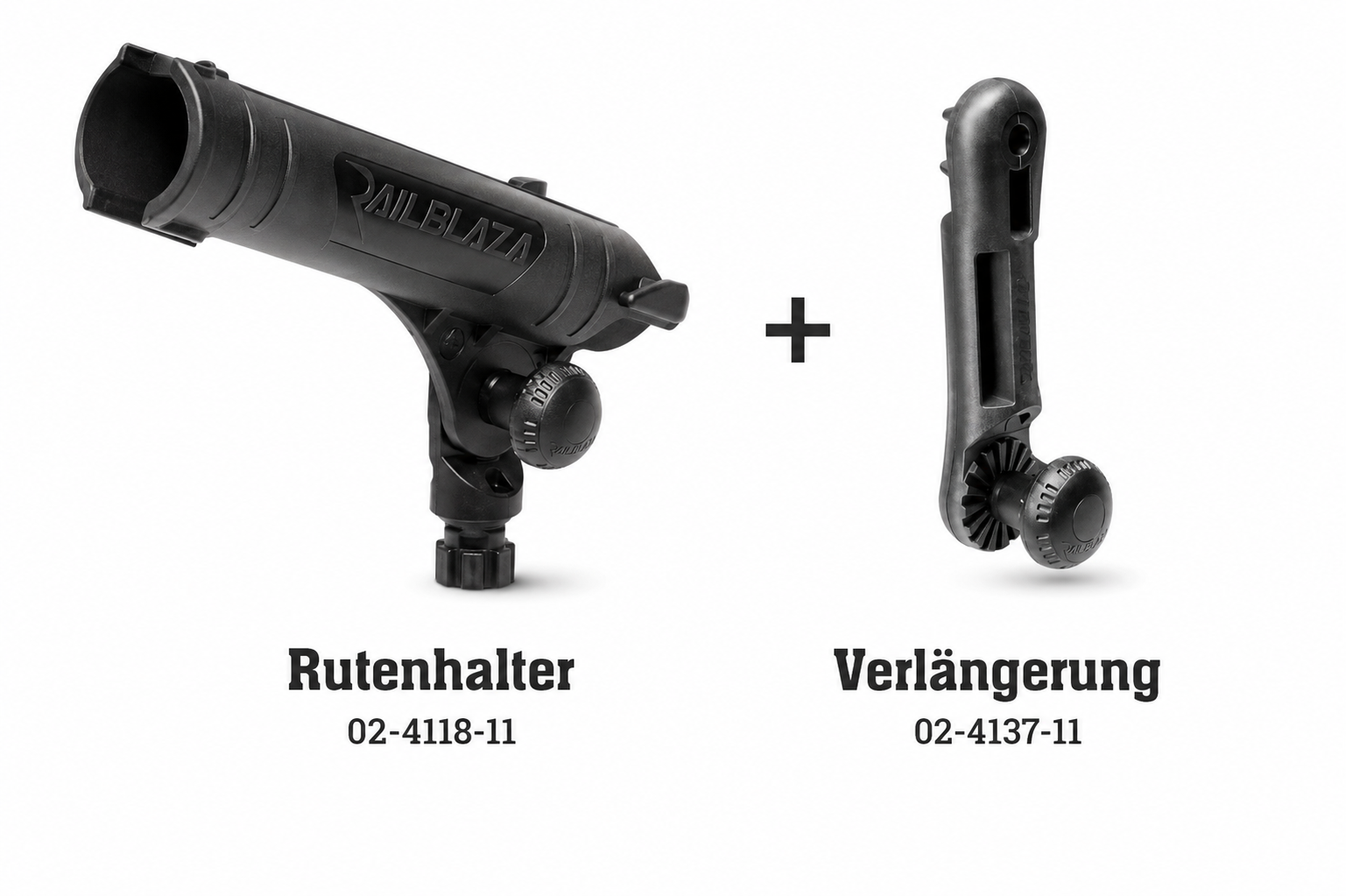 Set: Railblaza Rod Tube Rutenhalter + Rod Holder Extender Verlängerung 125mm