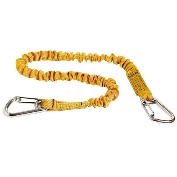 Lifeleine elastisch mit 2 Karabinerhaken L=1-2m – Produktansicht