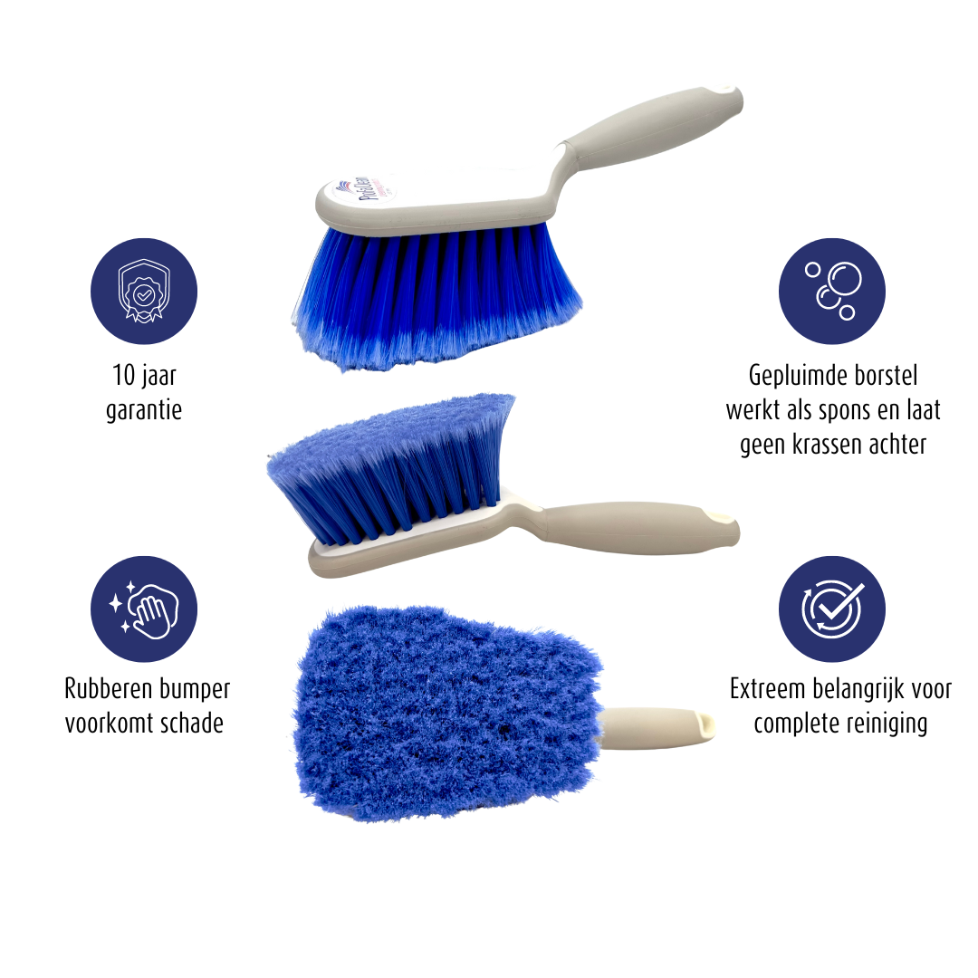 ProFa Clean Handbürste Deluxe für Boot und Yacht – Anwendung am Boot