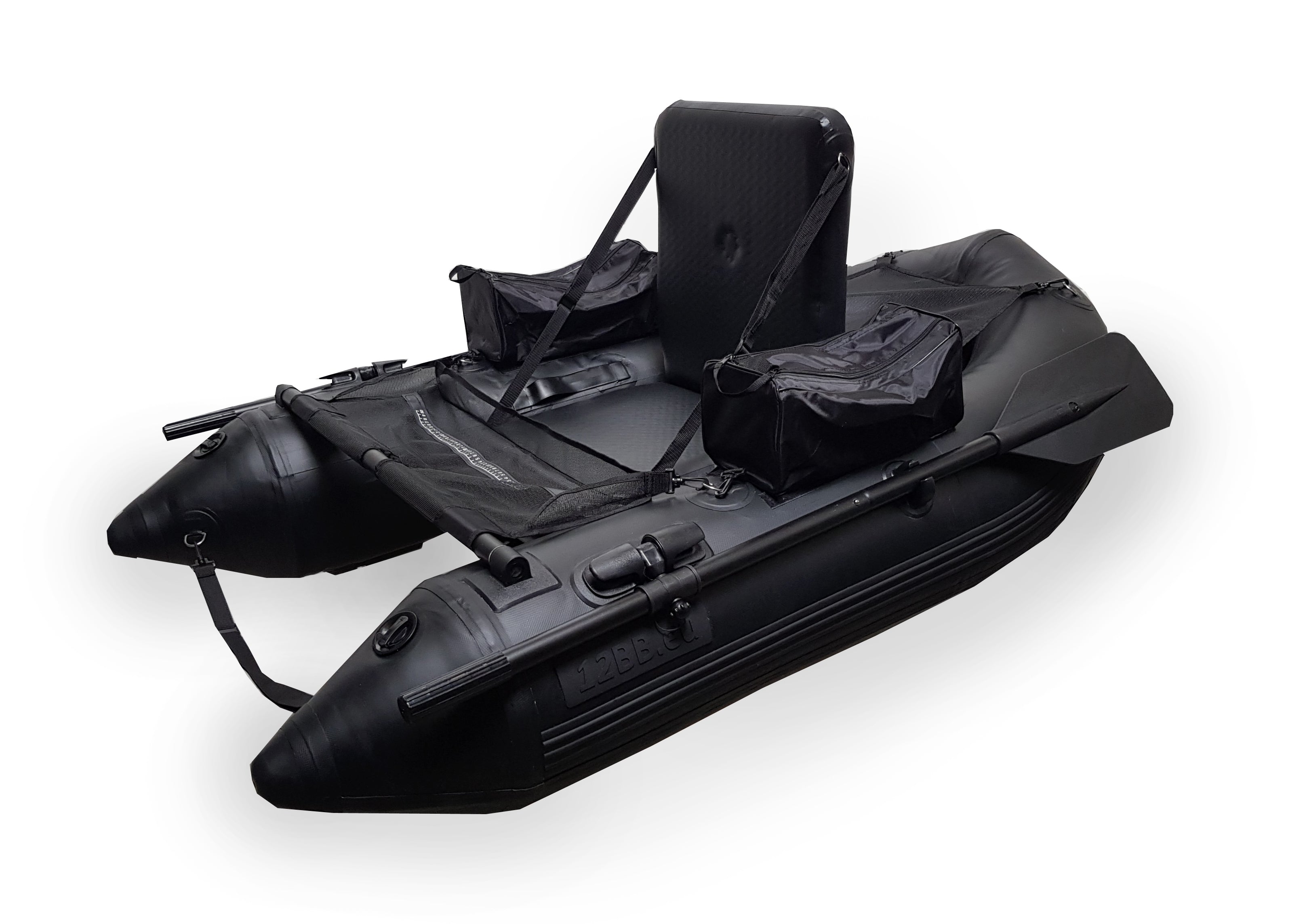 12BB Stealth NP "Total Black" belly boat with paddle