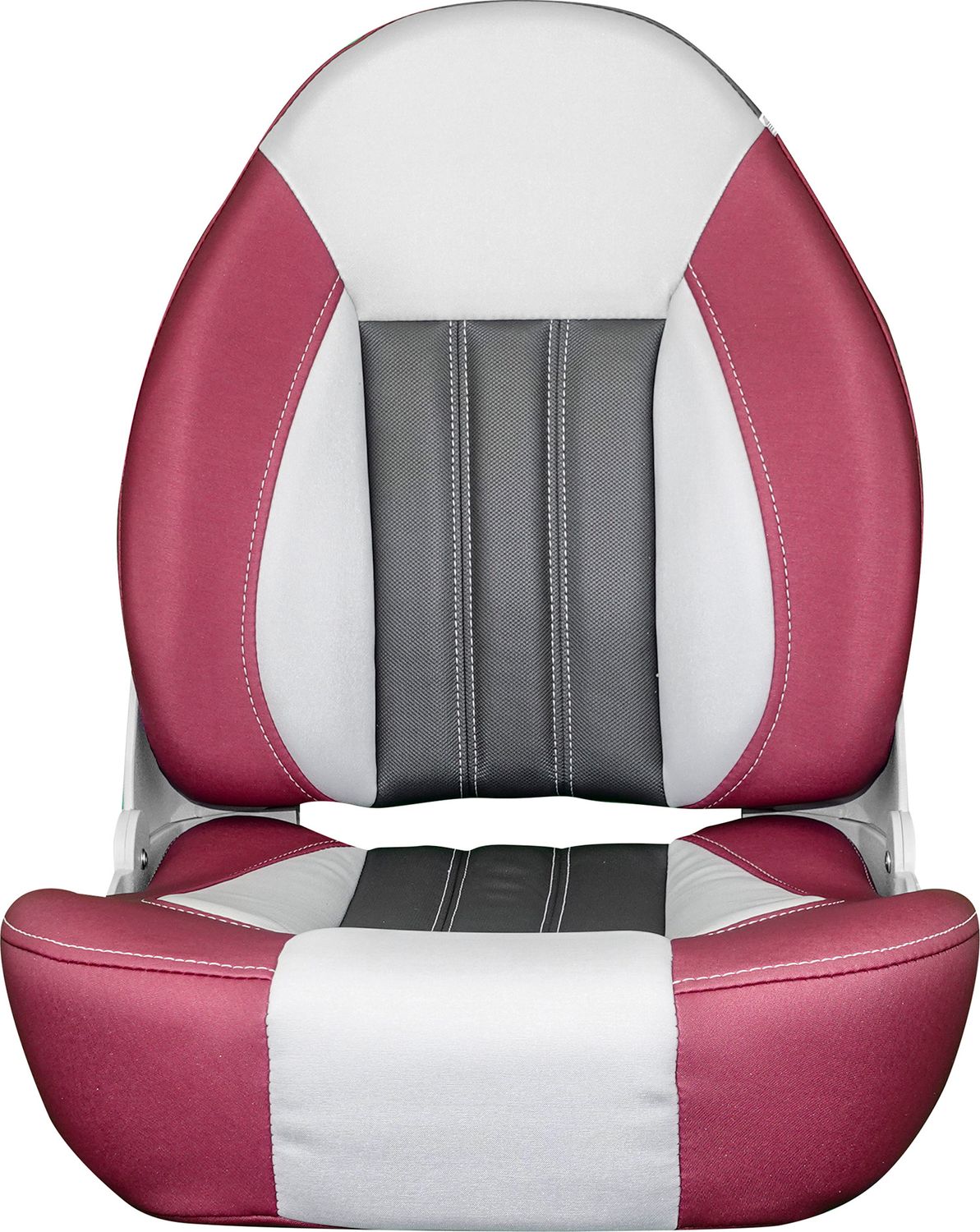 Tempress ProBax Orthopedic Boat Seat – Raspberry/Gray/Carbon