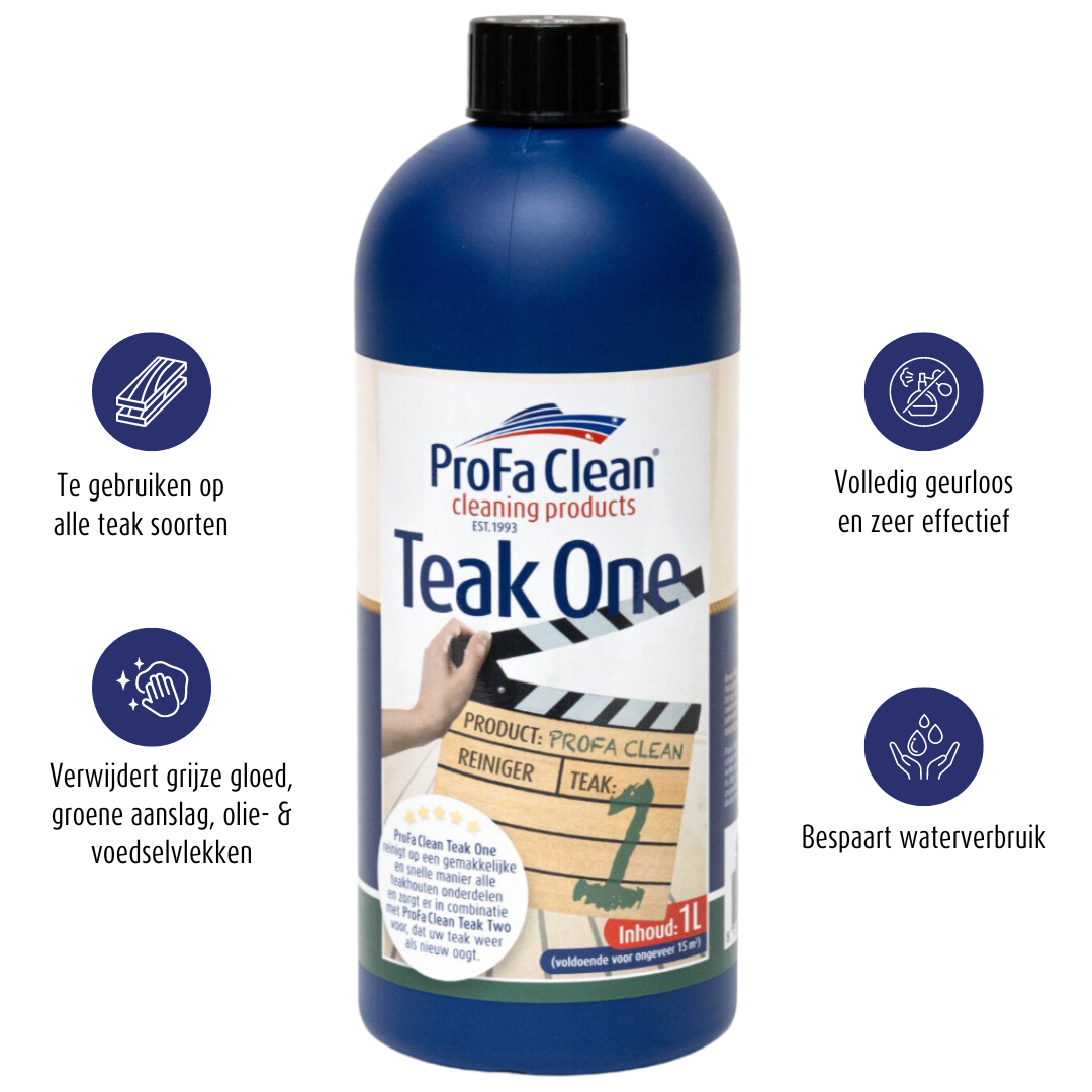 ProFa Clean Teak 1 & 2 Reiniger und Restaurator – 2 × 1 L – Reinigungsergebnis 6