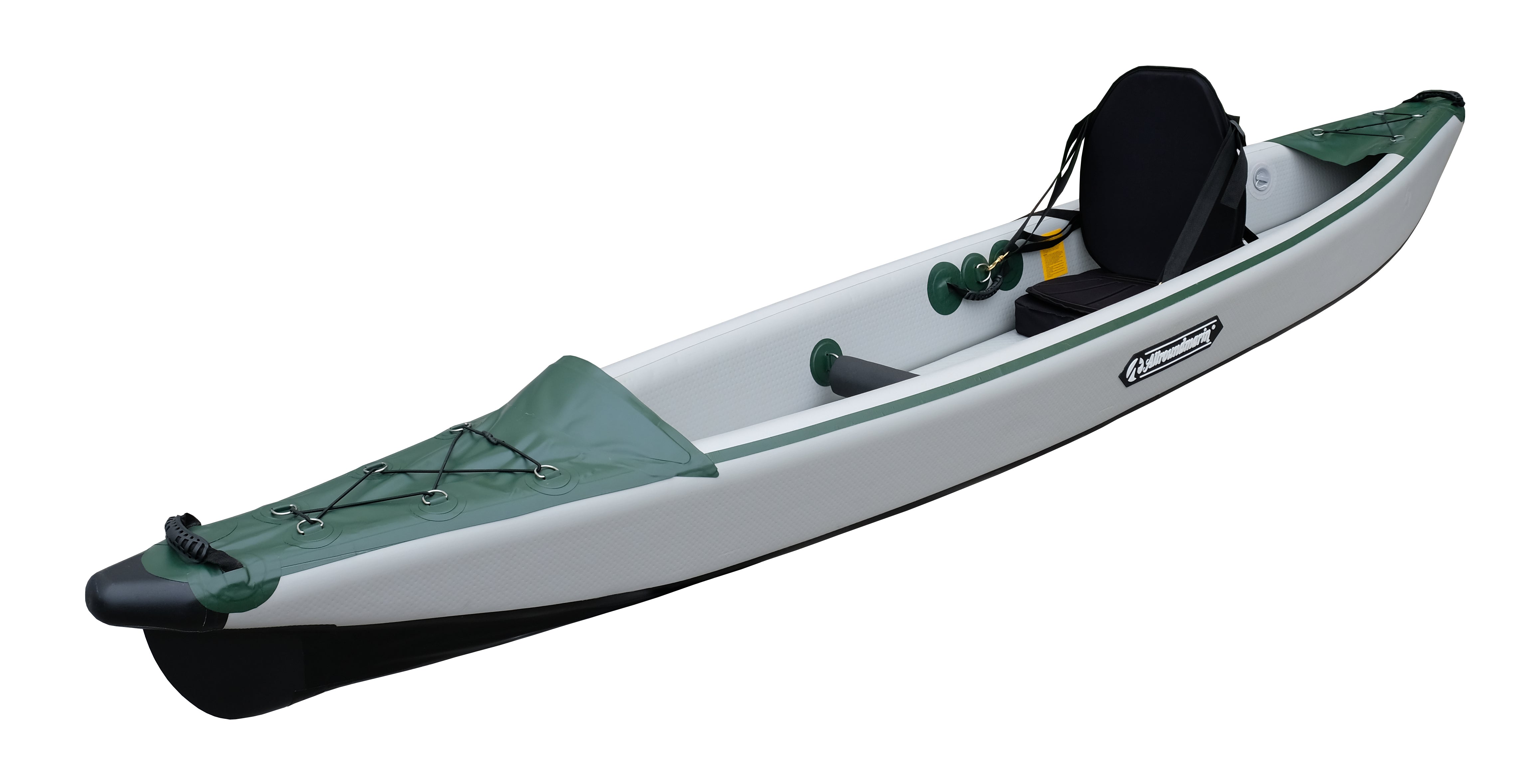 Allroundmarin Hartluft Single-Kajak Flow grün/grau