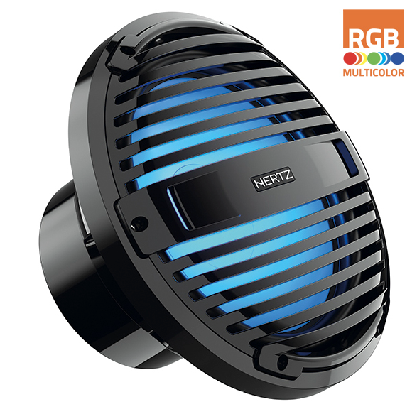 Hertz HMS 10 B4-LD-C Marine-Subwoofer mit RGB-LED – Produktansicht 1