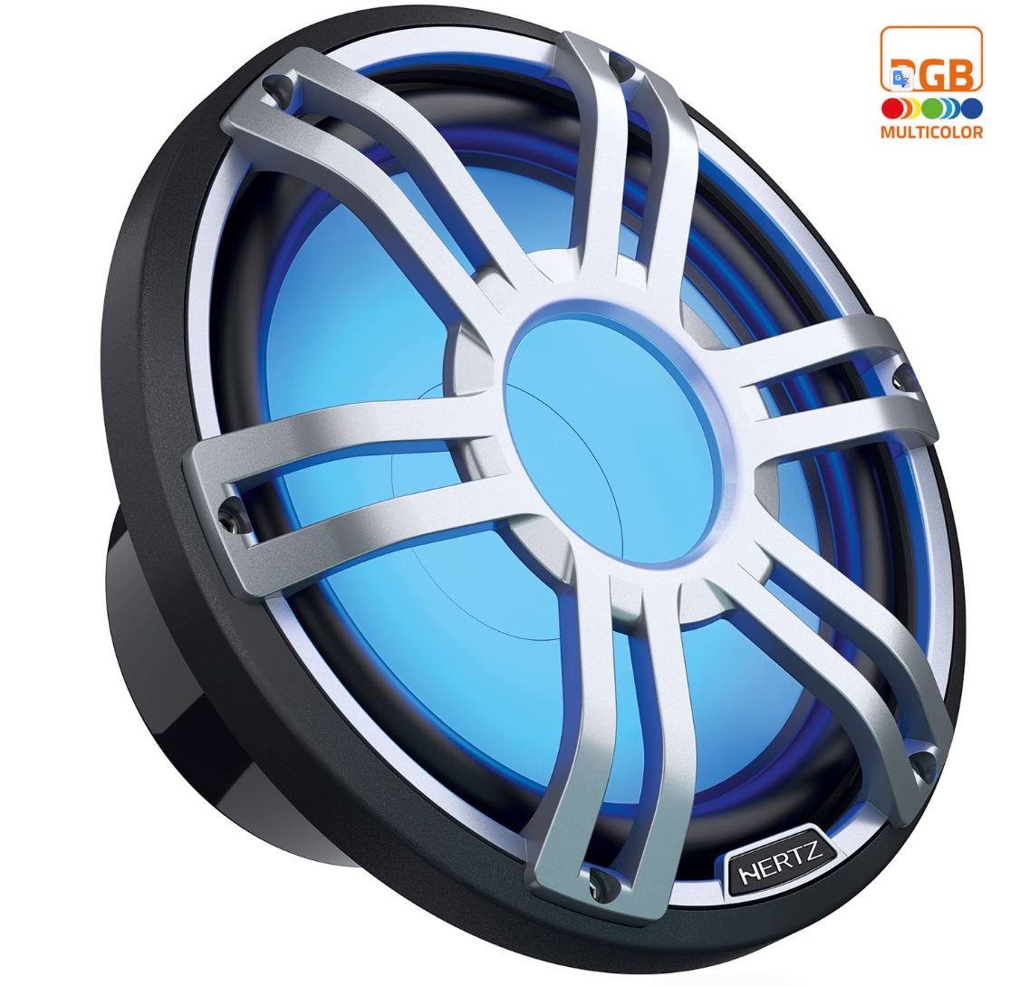 Hertz HMS 12 S4-LD-G Marine-Subwoofer mit RGB-LED – Produktansicht 1