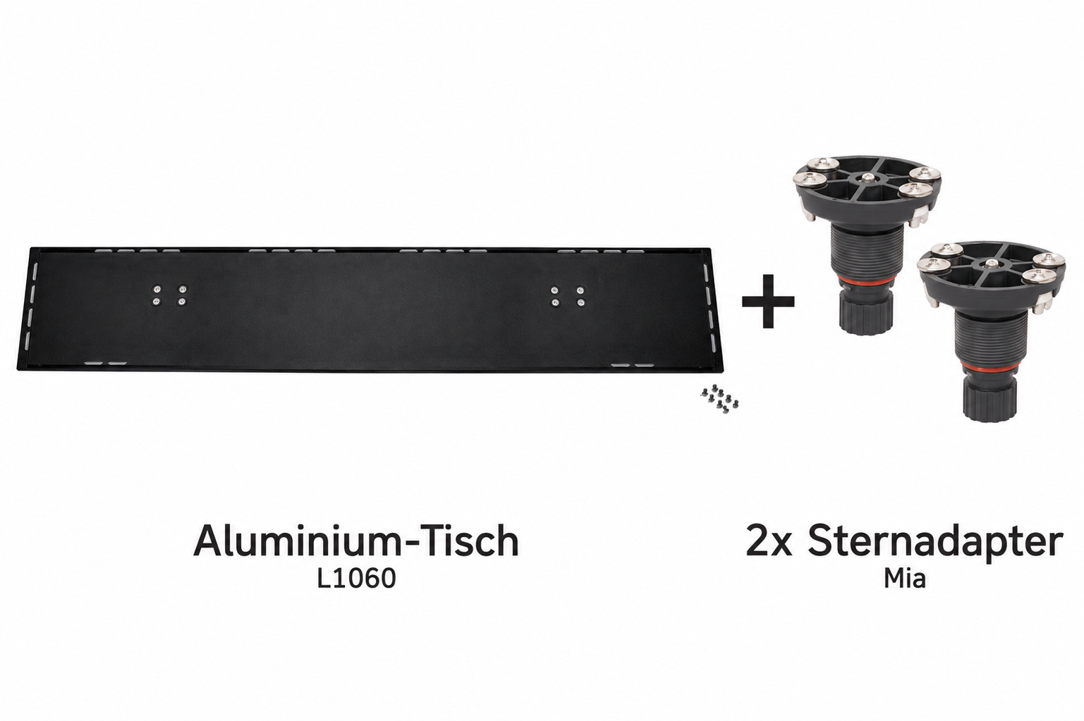 Set: Maßband Tisch Measure Board für Boote (1200x200mm) + 2x Fasten Sternadapter