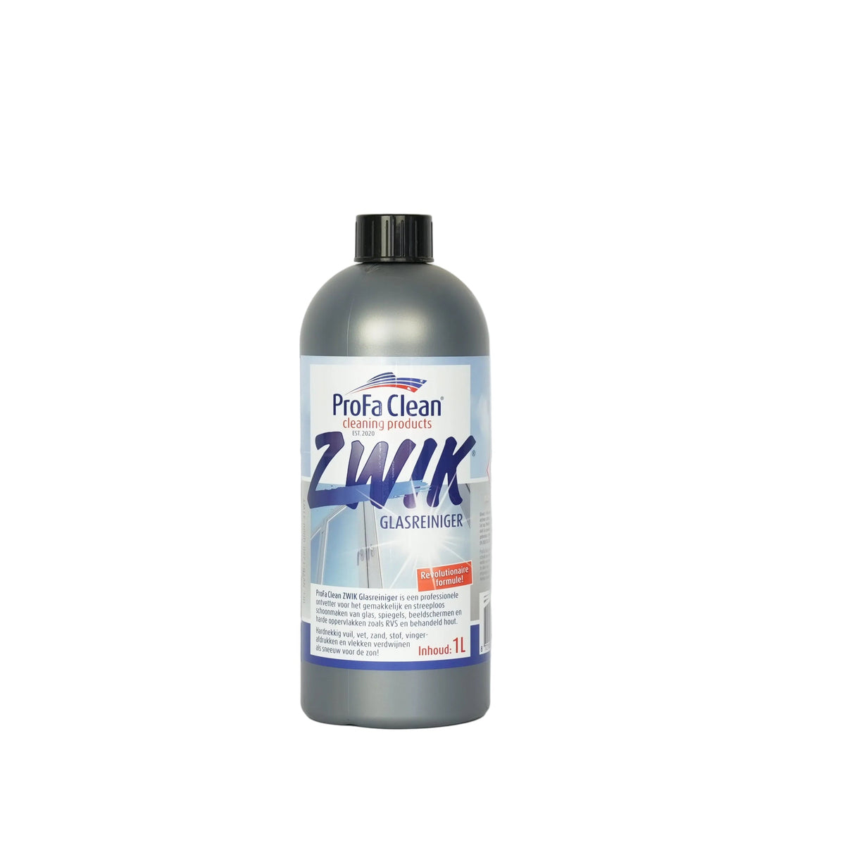 ProFa Clean ZWIK Glasreiniger 1 L mit Mikrofasertuch – Produktansicht