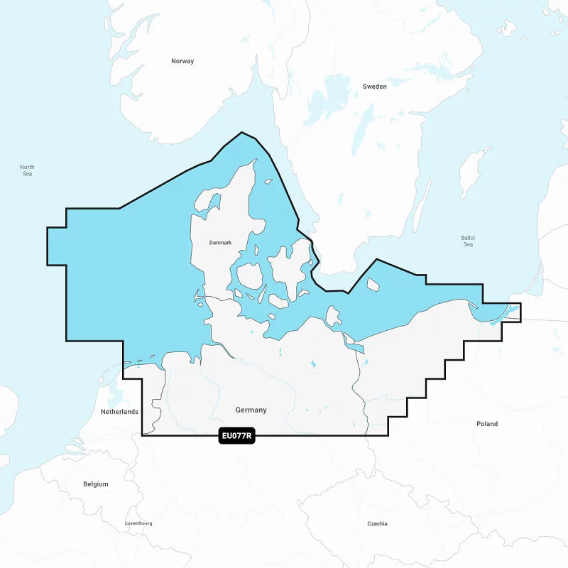 Navionics+ EU077R Denmark, Germany North & Poland Coast Digital Nautical Chart Regular