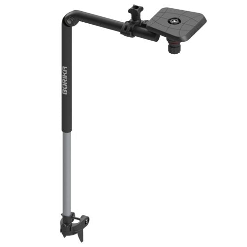 Fasten Echolothalterung mit Teleskop Geberstange und Plattform (100x100mm) – Grau/Schwarz