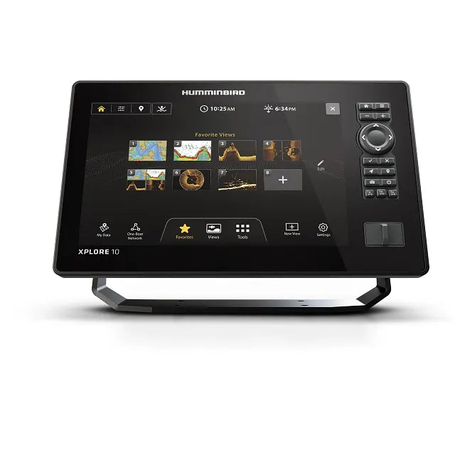 Humminbird XPLORE 10 CMSI+ Echolot Display mit Karten- und Menüansicht