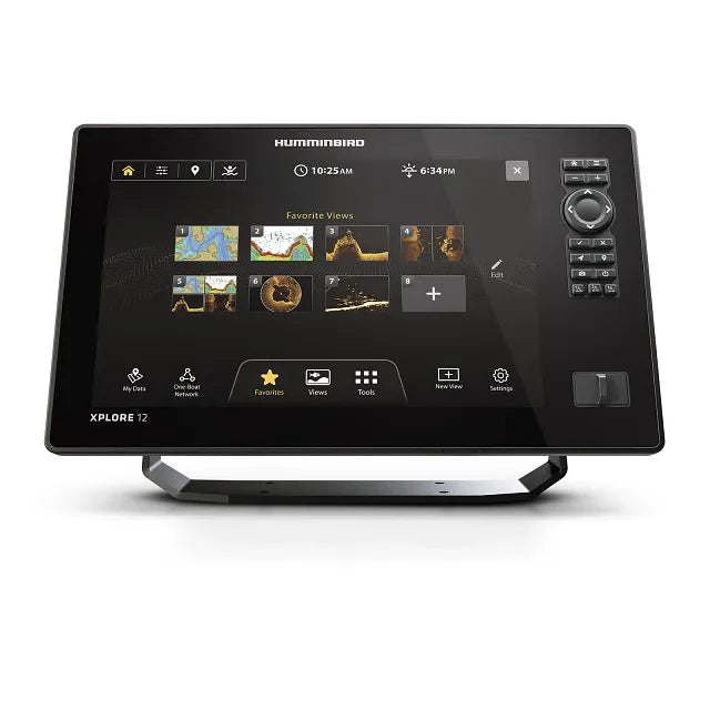 Humminbird XPLORE 12 CHO Kartenplotter ohne Geber Rückansicht mit Anschlüssen