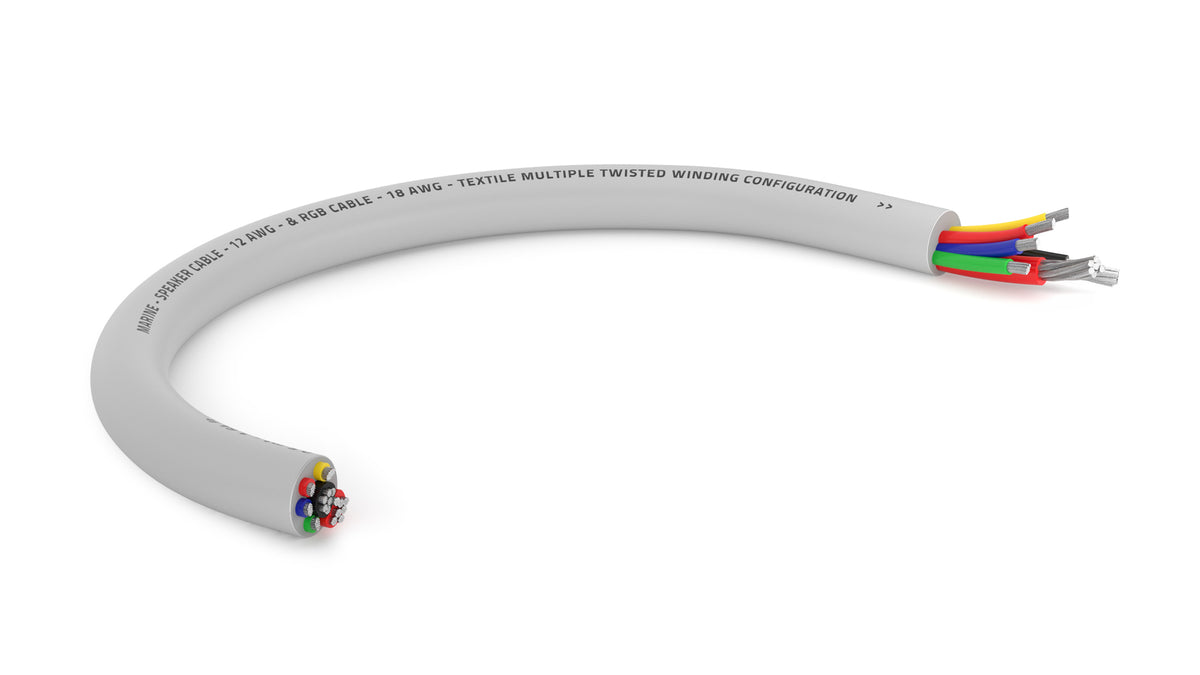 Hertz HMSC 12.2 & RGB Marine-Lautsprecherkabel mit RGB-Leitungen – 60 m Rolle – Produktansicht 2