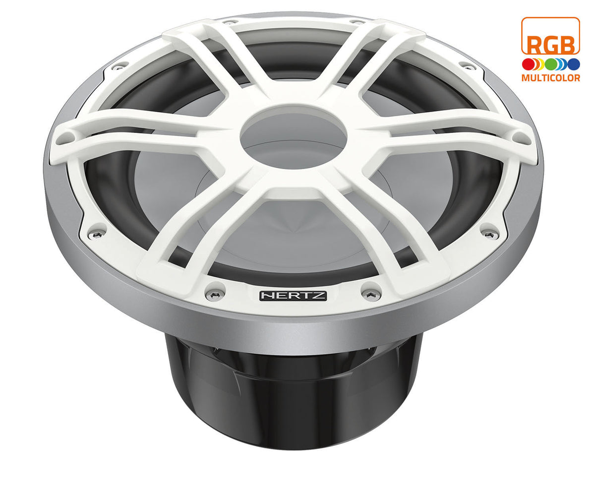 Hertz HMS 10 S4-LD-SW.1 Marine-Subwoofer mit RGB-LED – Produktansicht 1