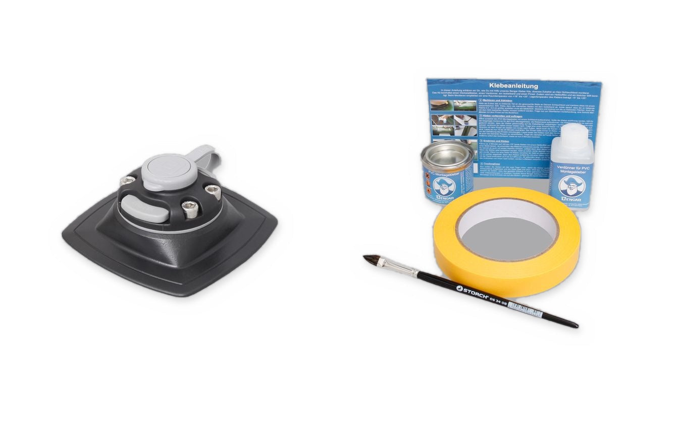 Fasten PVC Basis 110x110 mm mit Kleber Kit