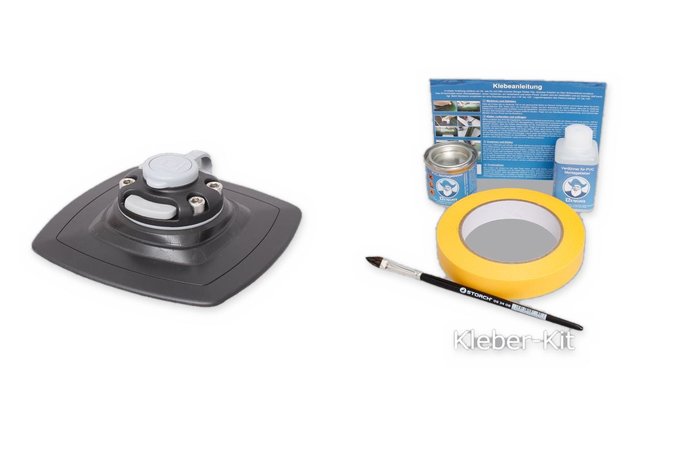 Fasten PVC Basis 140x140 mm mit Kleber Kit