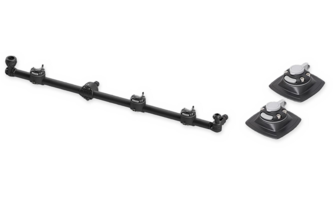 Fasten seitliche Reling für Bellyboot inkl. 2x PVC Basis 110x110 mm