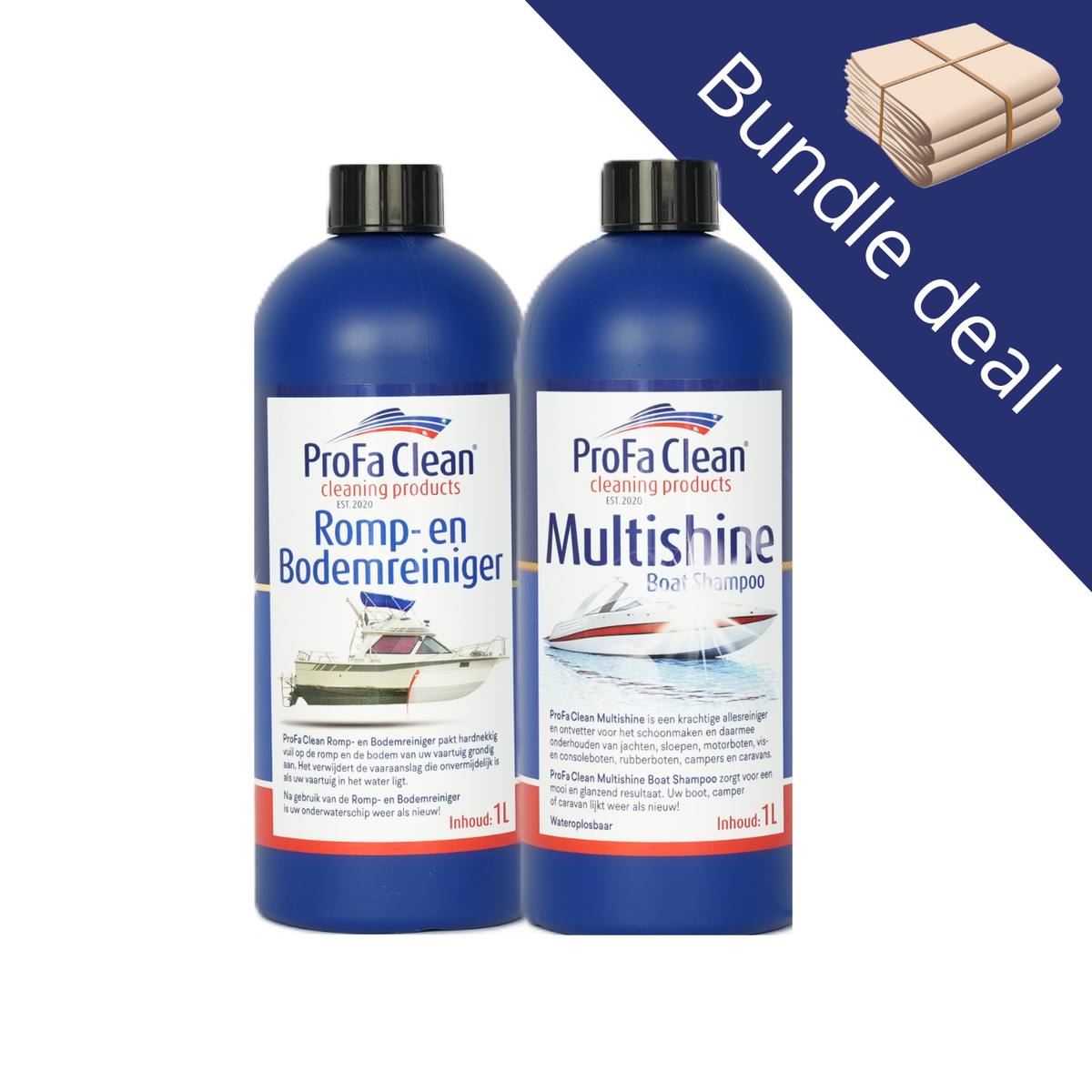 ProFa Clean Gouden Duo Bootsreiniger-Set – 2 × 1 L – Produktansicht 1