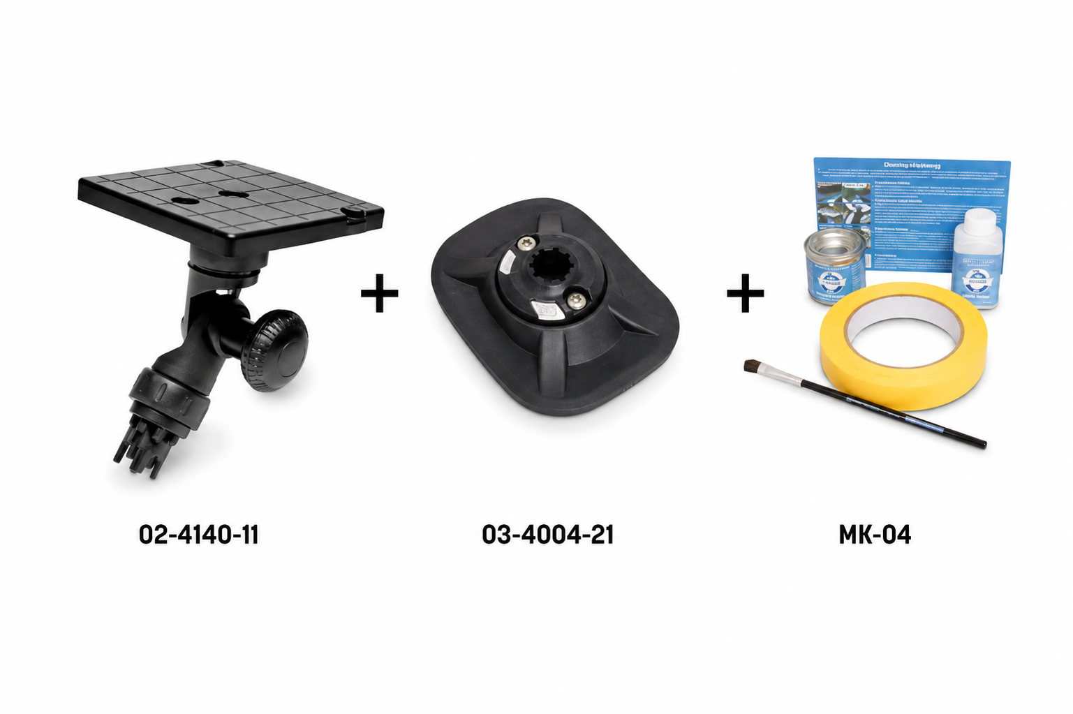 Set: Railblaza Plattform R-Lock S (102x102mm) neigb + Halterung RibPort + Kleber
