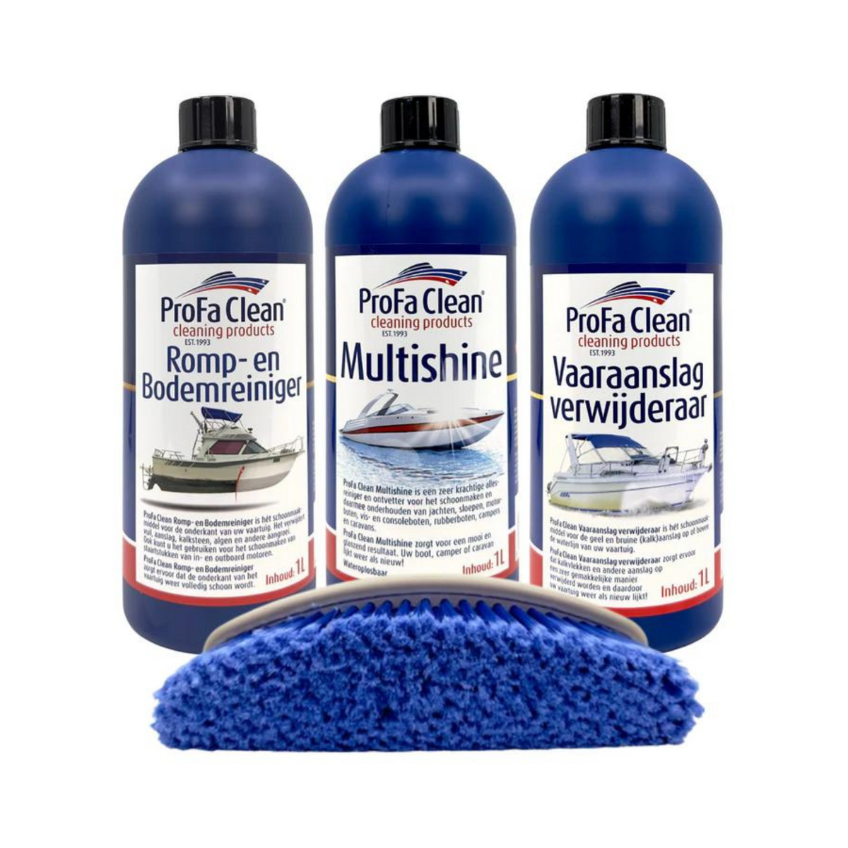 ProFa Clean 3-in-1 Bootsreinigungsset mit Besenbürste – Produktansicht 1