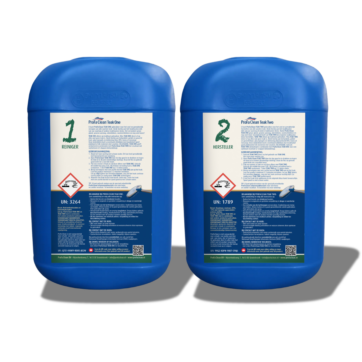 ProFa Clean Teak 1 & 2 Reiniger und Restaurator – 2 × 25 L – Verpackungsansicht 5