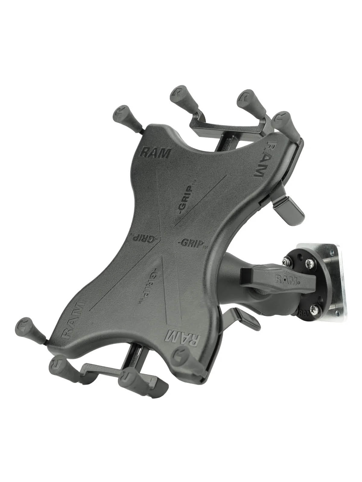 RAM Mounts X-Grip Saugfuß-Halterung für 9-11 Zoll Tablets - Runde Basiskugel - Mittlerer Verbindungsarm - Runde Basiskugel mit Gegenverstärkung - C-Kugel (1,5 Zoll) - Schrauben-Set – Produktansicht