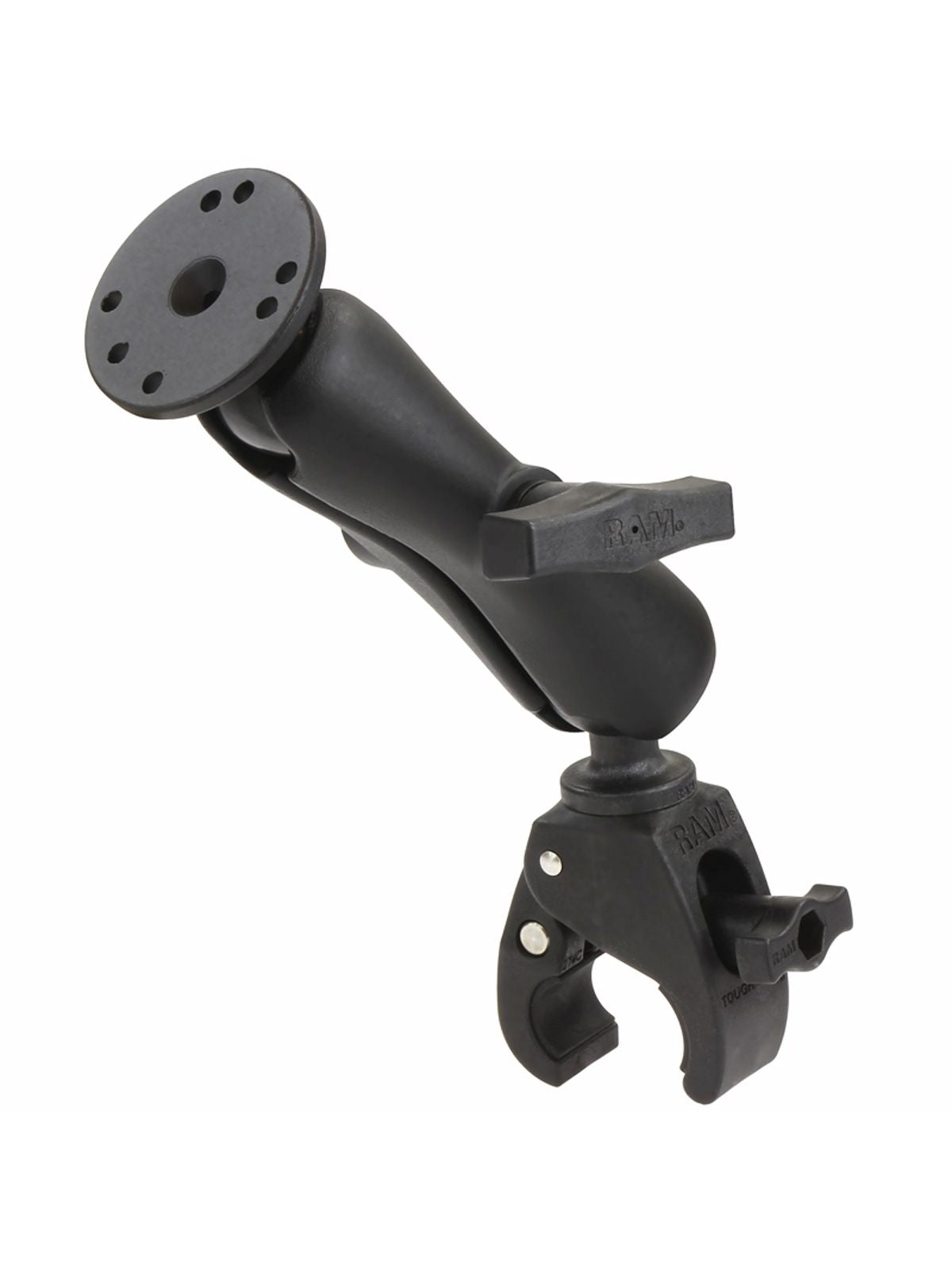 RAM Mounts Tough-Claw Set - C-Kugel (1,5 Zoll), Tough-Claw klein (Durchmesser 15,9-29,0 mm), mittlerer Verbindungsarm (ca. 145 mm) – Produktansicht