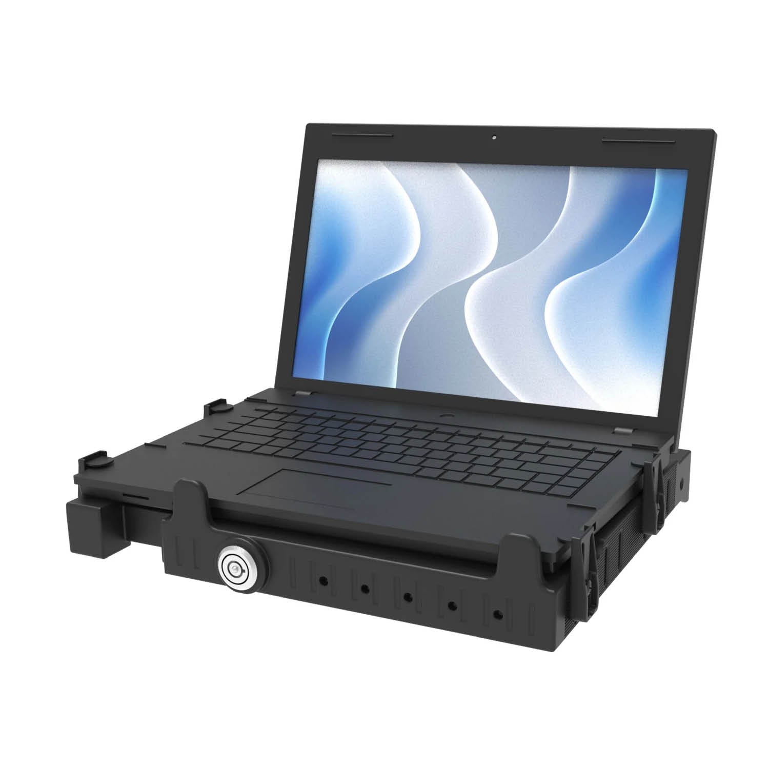 RAM Mounts Tough-Tray III Universal Laptop-Halterung für Laptops (10-17 Zoll) - mit Sprungfeder versehen, 4-Loch AMPS Aufnahme – Produktansicht