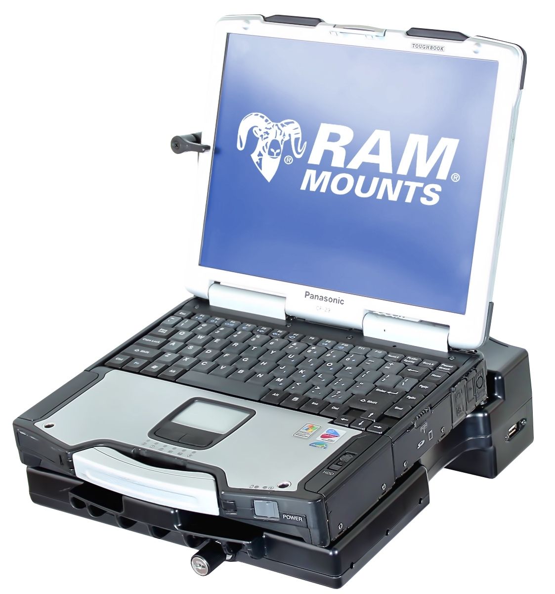 RAM Mounts Tough-Dock mit Stromanschluss für Panasonic Toughbook CF-28/-29/-30/-31 - AMPS-Aufnahme – Produktansicht