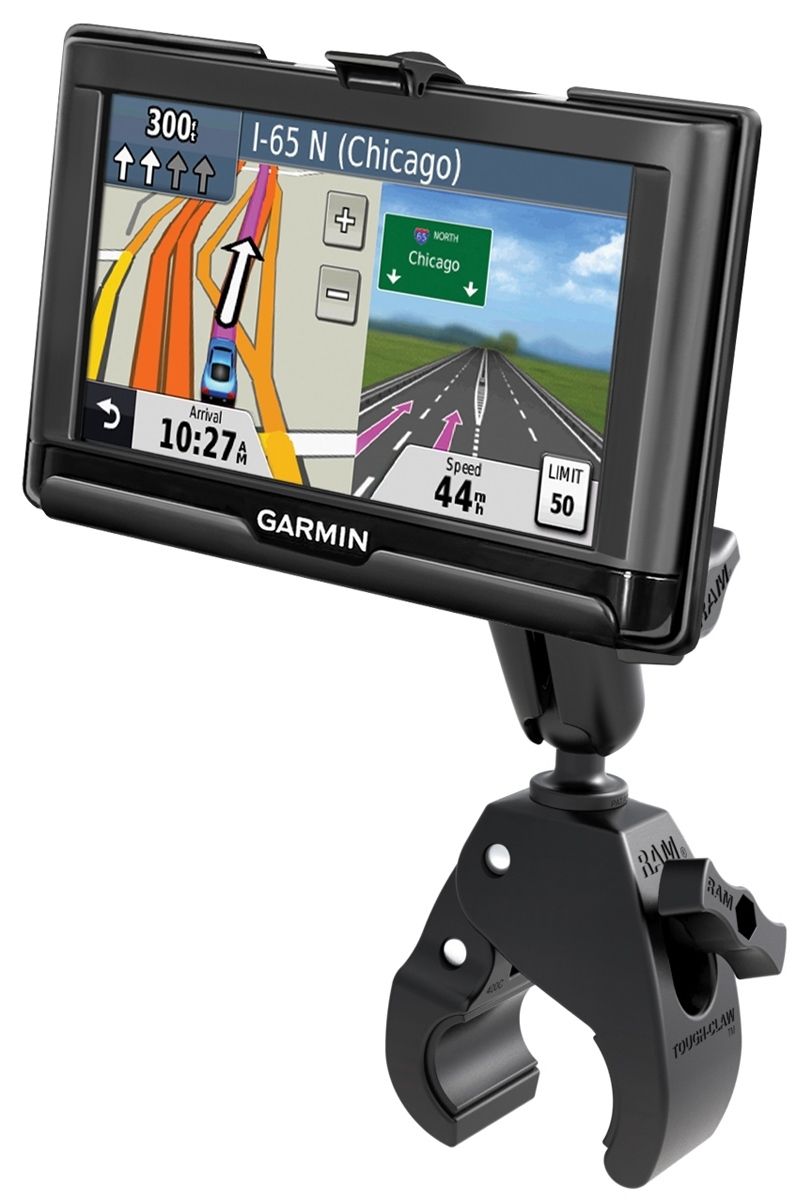 RAM Mounts Tough-Claw Halterung für Garmin GO 52/54 - B-Kugel (1 Zoll), Tough-Claw klein (Durchmesser 15,9-29,0 mm), mittlerer Verbindungsarm (ca. 90 mm) – Produktansicht