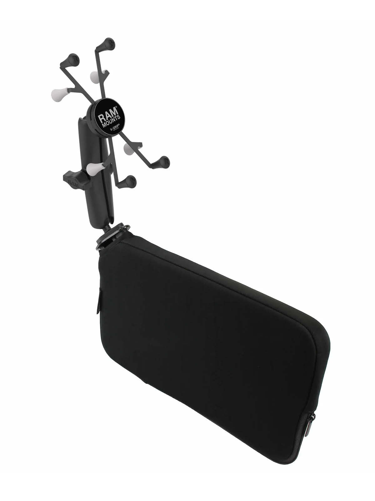 RAM Mounts Tough-Wedge Set für 7-8 Zoll Tablets - Zwischenraumpolster (ohne Pumpe), B-Kugel (1 Zoll), X-Grip Halteklammer, langer Verbindungsarm – Produktansicht