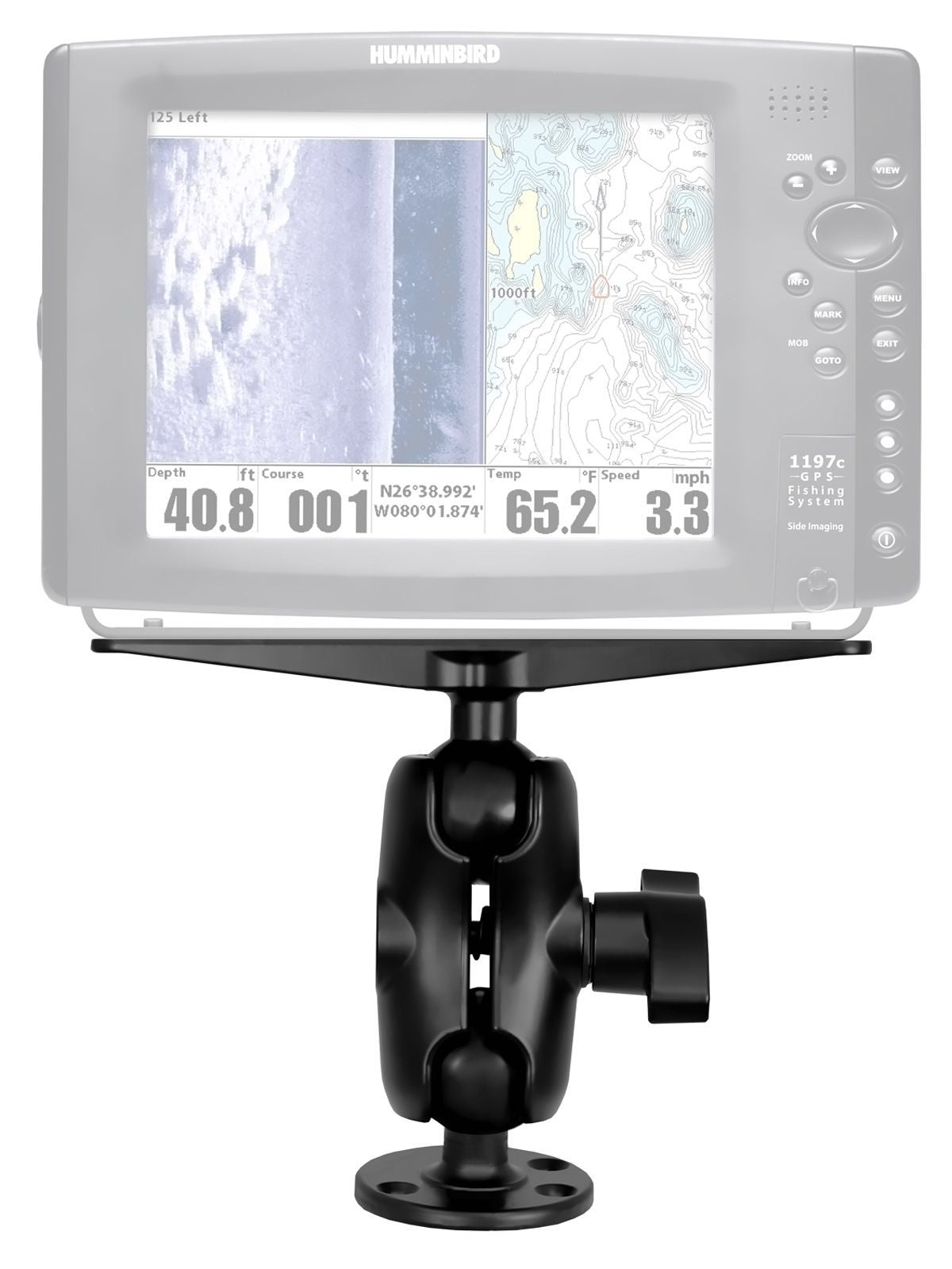 RAM Mounts Mounting Kit - Round Base Plate (93.5 mm Diameter), Short Connecting Arm, Adapter Plate (279 x 76 mm), D-Ball (2.25 inch)
