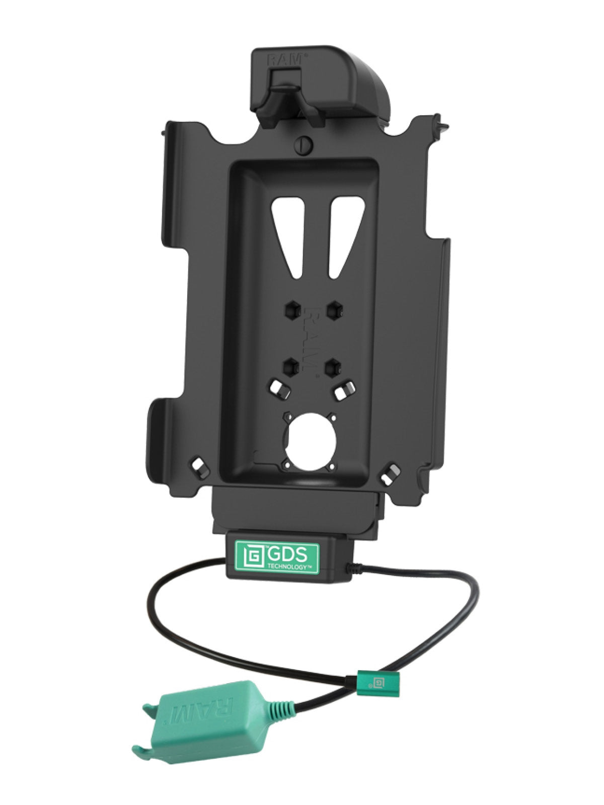 RAM Mounts GDS Tough-Dock Halteschale (Schnappverschluss) für Apple iPad 10. & 11. Gen, Pro 11" (M4 & M5), Air 11" (M2, M3 & M4) - In IntelliSkin Next-Gen Schutzhülle - USB-C & Dual USB-A Anschluss – Produktansicht