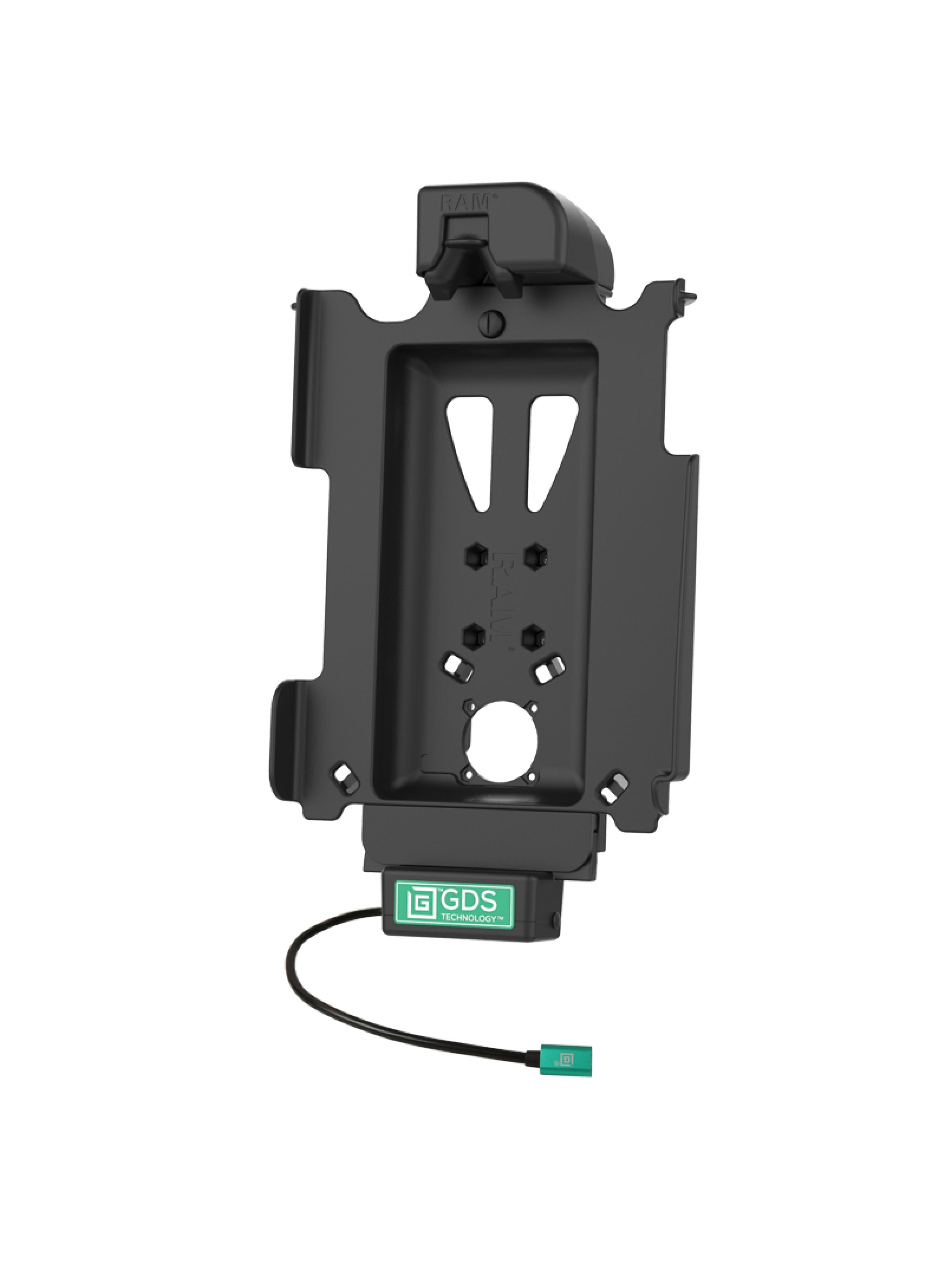 RAM Mounts GDS Tough-Dock Halteschale (Schnappverschluss) für Apple iPad 10. & 11. Gen, Pro 11" (M4 & M5), Air 11" (M2, M3 & M4) - In IntelliSkin Next-Gen Schutzhülle - USB-C Anschluss – Produktansicht