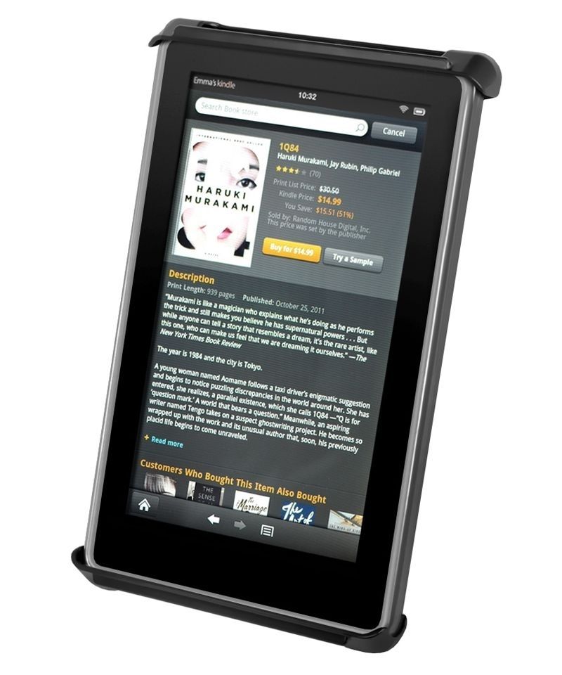 RAM Mounts Tab-Tite Universal Halteschale für bis zu 7 Zoll Tablets (mit & ohne Schutzhüllen) - AMPS-Aufnahme - Schrauben-Set – Produktansicht