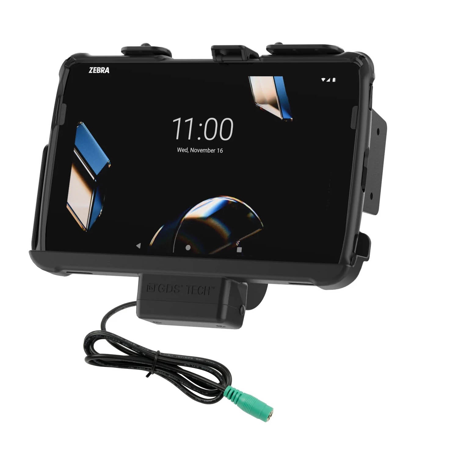 RAM Mounts EZ-Roll'r Halteschale für Zebra ET401, ET40 & ET45 (10 Zoll) Tablets - In RAM Skin/Rugged Boot - 5.5mm DC-Anschluss – Produktansicht
