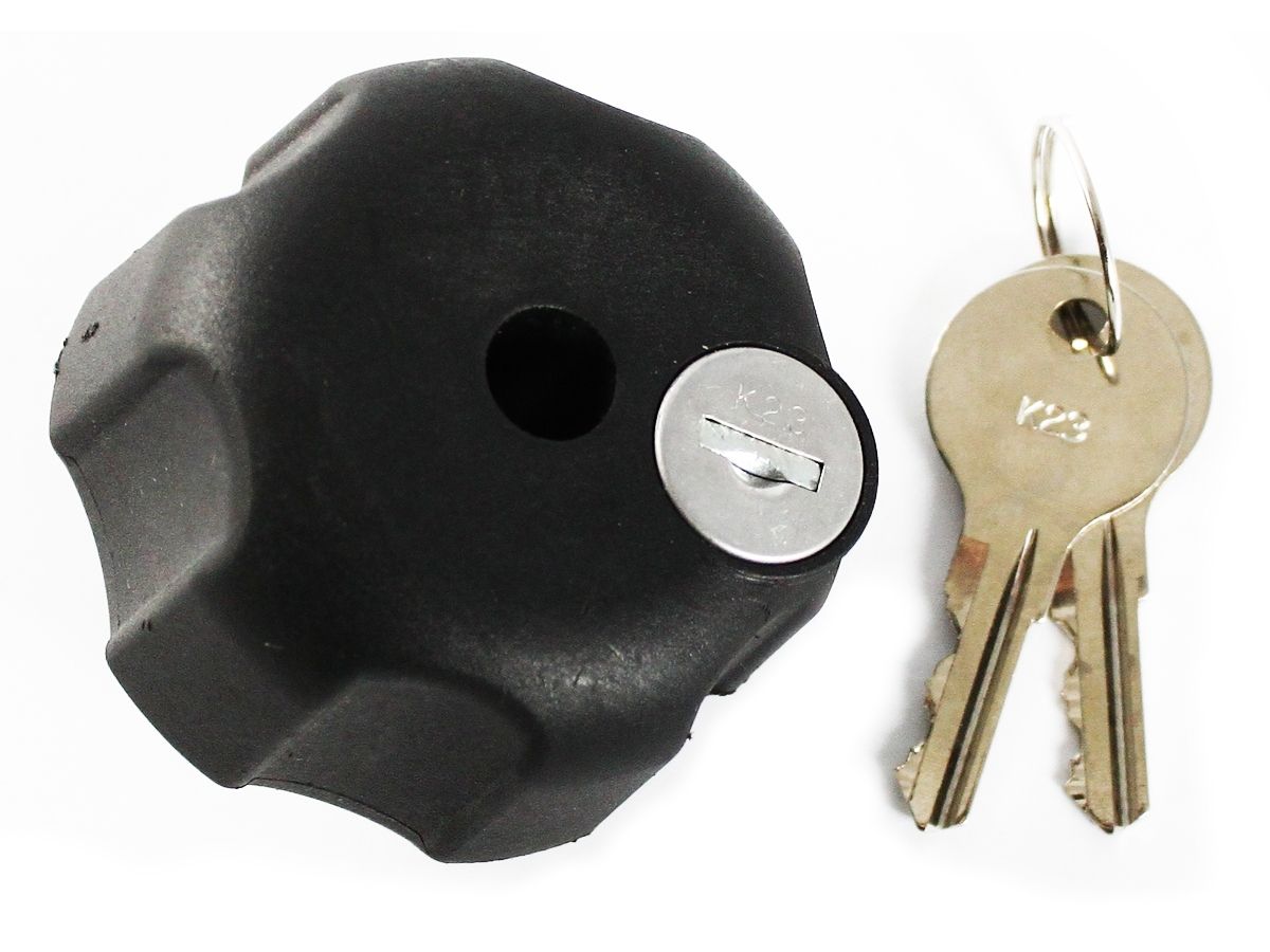 RAM Mounts Sicherungsschloss für Schwenkarme - 3/8"-16 Innengewinde (Messing), 2 Schlüssel, im Polybeutel – Produktansicht