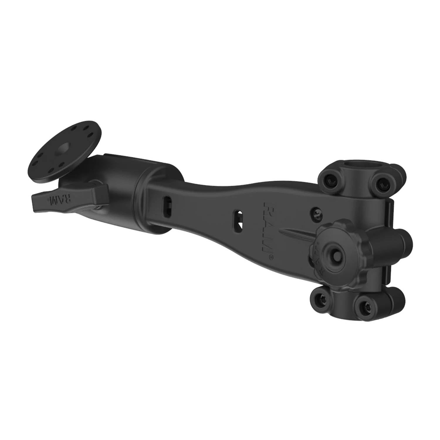 RAM Mounts Drehgelenk-Befestigung für Tough-Bar™ mit 10 Zoll Arm und C-Kugel (1,5 Zoll) Basisplatte - 4-Loch AMPS Anbindung – Produktansicht