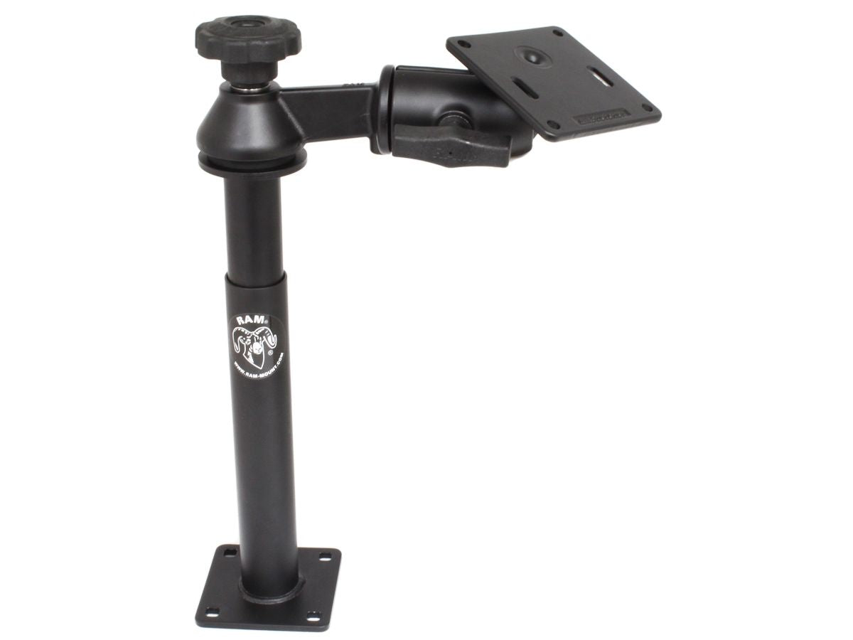 RAM Mounts Schwenkarm mit Tele-Pole (ca. 200 mm) und Basis (ca. 225 mm) - Octagon-Verbindungsarm, VESA-Platte (75 x75 mm Lochraster), C-Kugel (1,5 Zoll) – Produktansicht