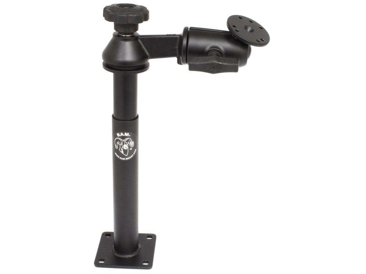 RAM Mounts Schwenkarm mit Tele-Pole (ca. 200 mm) und Basis (ca. 225 mm) - Octagon-Verbindungsarm, runde Basisplatte (AMPS), C-Kugel (1,5 Zoll) – Produktansicht
