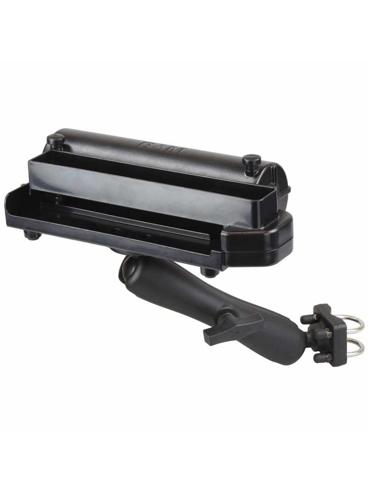 RAM Mounts Drucker-Rohrhalterung für Brother PocketJet 7 / 6/6 Plus / 673 - Doppel-Klemmschelle, langer Verbindungsarm, runde Basisplatte (AMPS), C-Kugel (1,5 Zoll) – Produktansicht