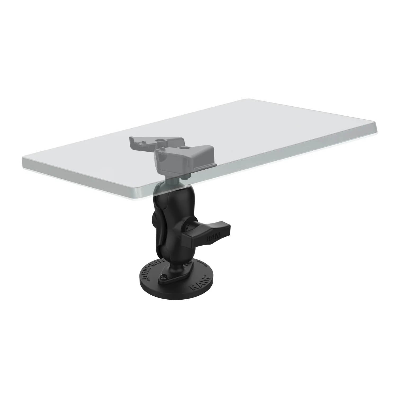 RAM Mounts Tough-Mag Halterung für Starlink Mini - C-Kugel (1,5 Zoll), kurzer Verbindungsarm, Magnetfuss – Produktansicht