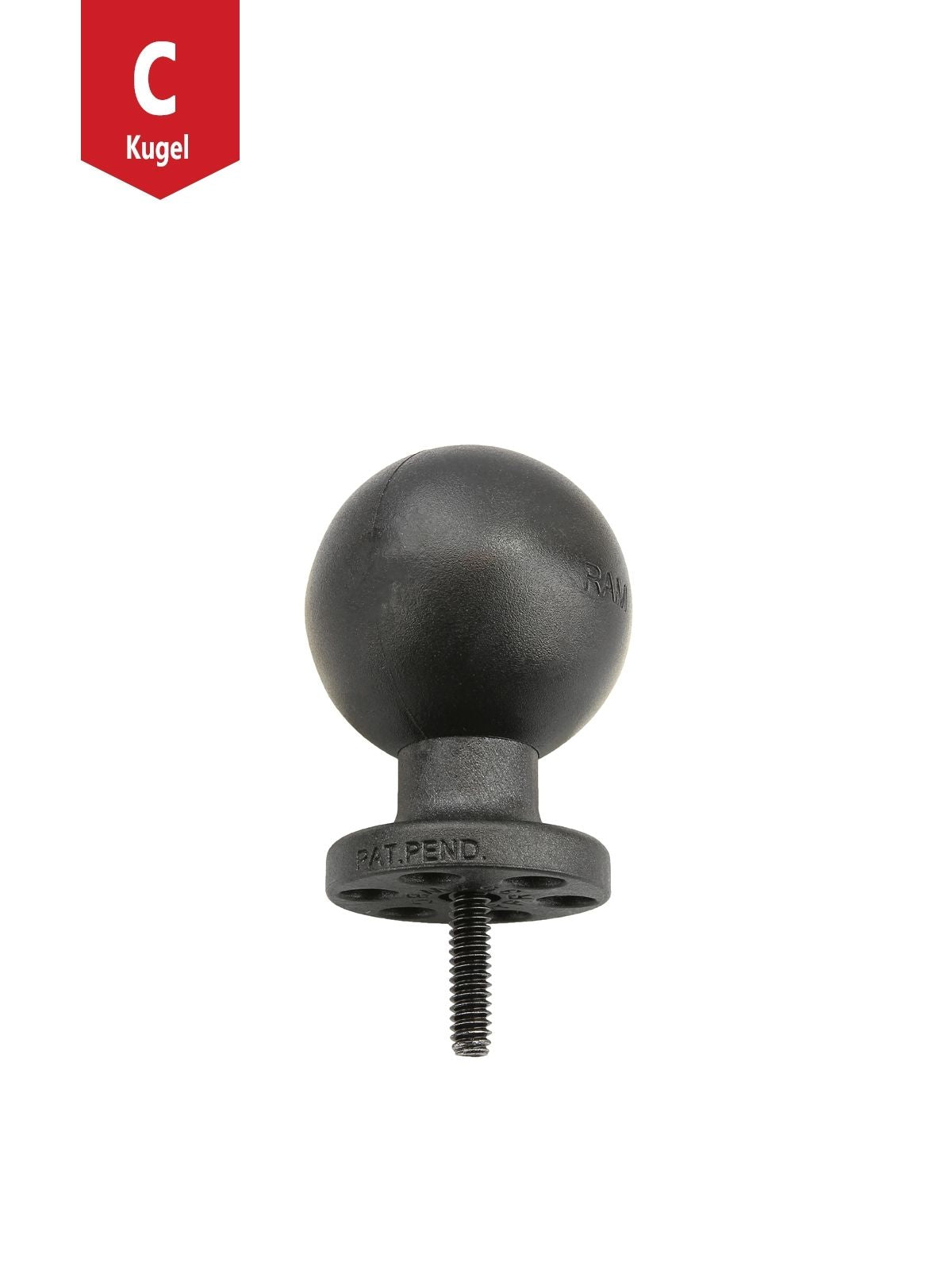 RAM Mounts Tough- Claw Kugeladapter - C-Kugel (1,5 Zoll), Verbundstoff – Produktansicht