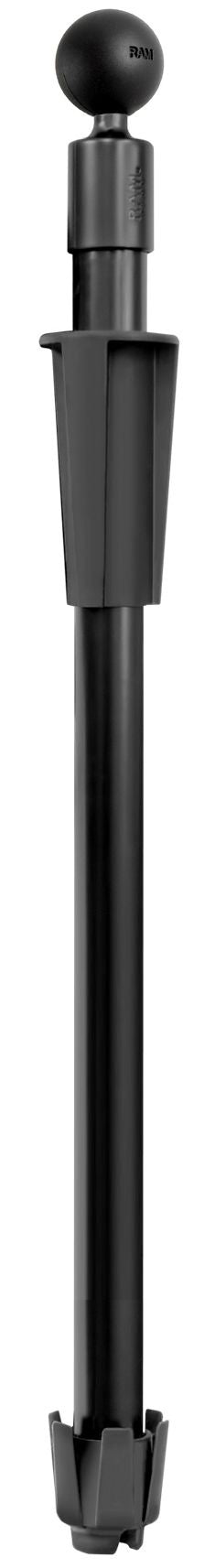RAM Mounts Verbundstoff Press-N-Lock Basis mit Stab (ca. 450 mm) u. C-Kugel (1,5 Zoll) - Zubehör für Angelrutenhalter, im Polybeutel – Produktansicht