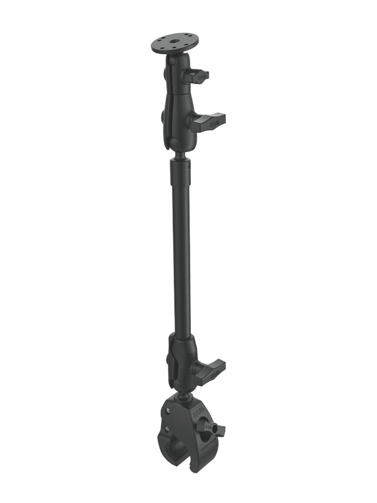 RAM Mounts Tough-Claw Pipe-Halterung mit AMPS-Anbindung - B- u. C-Kugel (1 / 1,5 Zoll), Tough-Claw groß (Durchmesser 25,4-55,9 mm), ca. 635 mm Gesamtlänge – Produktansicht