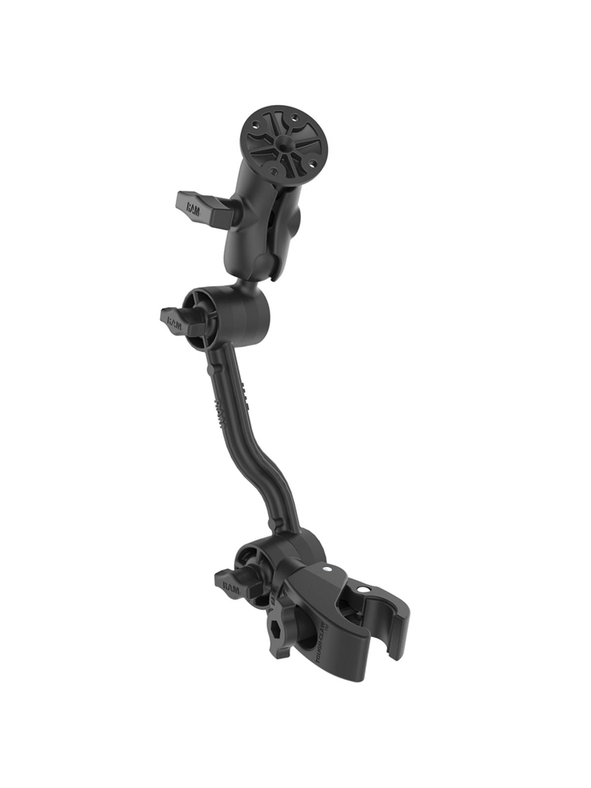 RAM Mounts Tough-Claw Halterung für Rollstühle - C-Kugel (1,5 Zoll), Tough-Claw klein (Durchmesser 15,9-29,0 mm), Ratchet-System – Produktansicht