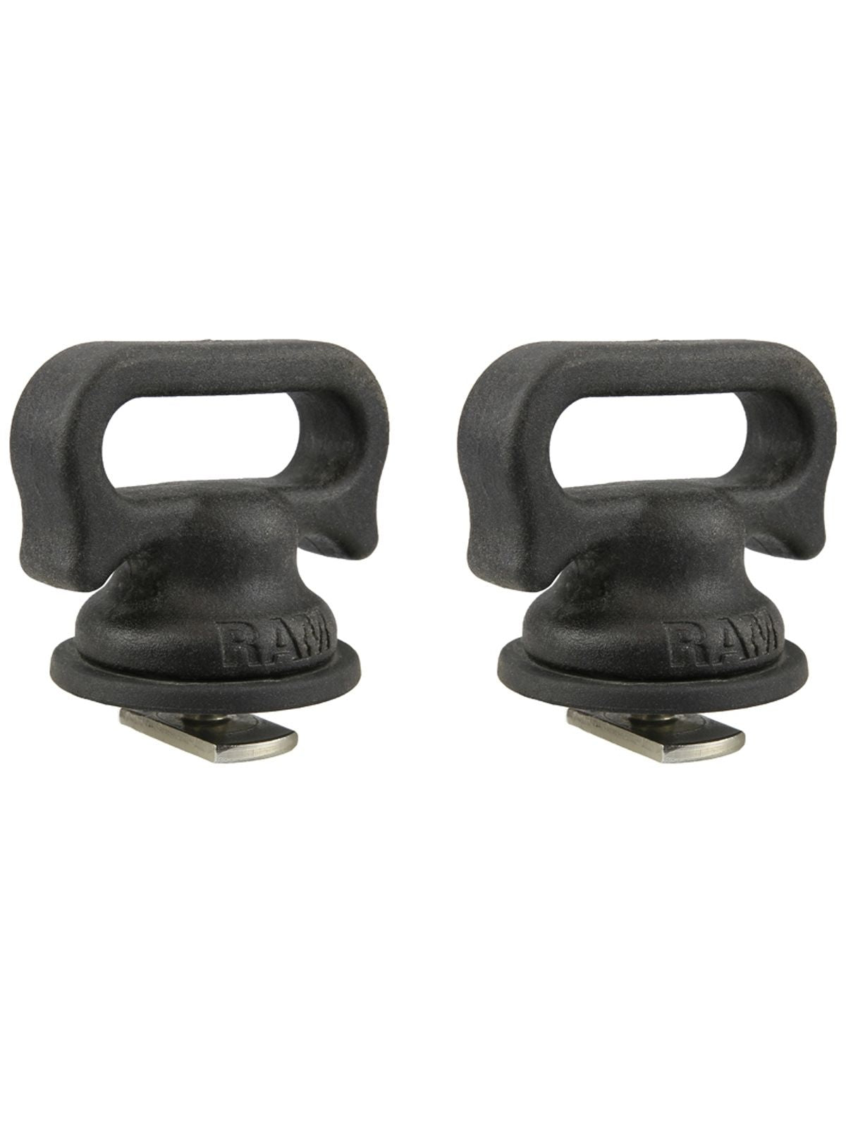 RAM Mounts Verbundstoff Leinen-Festmacher für Boote - 2 Stück mit T-Slot für Tough-Track Schienen, im Polybeutel – Produktansicht